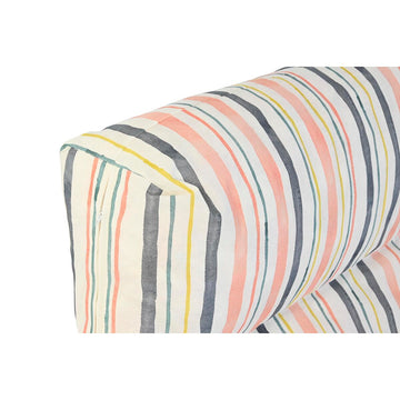 DKD Home Decor Boden Kissen mit bunten Streifen aus Aluminium.