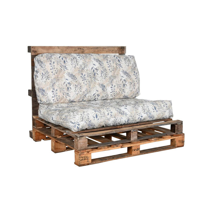 DKD Home Decor Boden Kissen, buntes Muster auf Holzpalette. Bequeme Sitzgelegenheit.