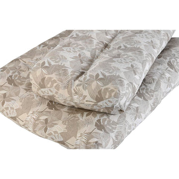 Bodenkissen in Hellbraun/Grau mit Pflanzenblattmuster, DKD Home Decor.