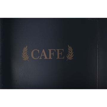 Nahaufnahme DKD Home Decor Displayständer mit CAFE-Motiv - homely Family Shop