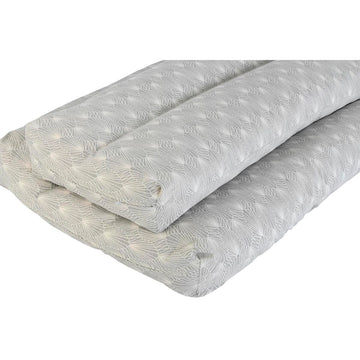 DKD Home Decor Bodenkissen, hellgrau mit Bambus Muster, 120x80x16 cm.