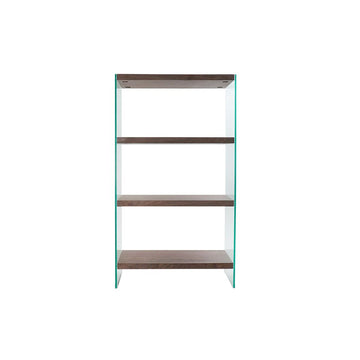 Dunkelbraunes Regal mit Kristall und Nussbaumholz von DKD Home Decor - homely Family Shop