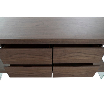 DKD Home Decor Anrichte mit Kristall Details und Holz Schubladen - homely Family Shop