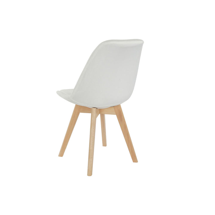 Weißer Stuhl mit Holzbeinen von DKD Home Decor - homely Family Shop