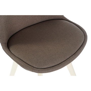 Nahaufnahme brauner Stuhl mit Stoffstruktur - DKD Home Decor