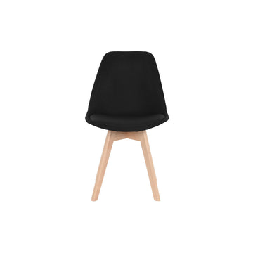 Schwarzer Stuhl mit Holzbeinen von DKD Home Decor - homely Family Shop