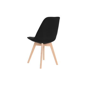 Schwarzer Stuhl mit Holzbeinen von DKD Home Decor - homely Family Shop