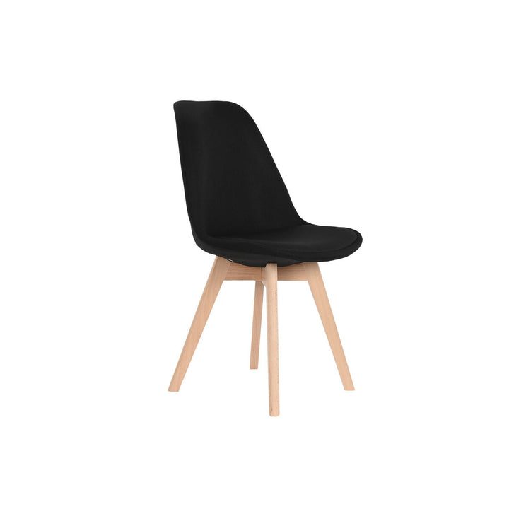 Schwarzer Stuhl mit Holzbeinen von DKD Home Decor - homely Family Shop