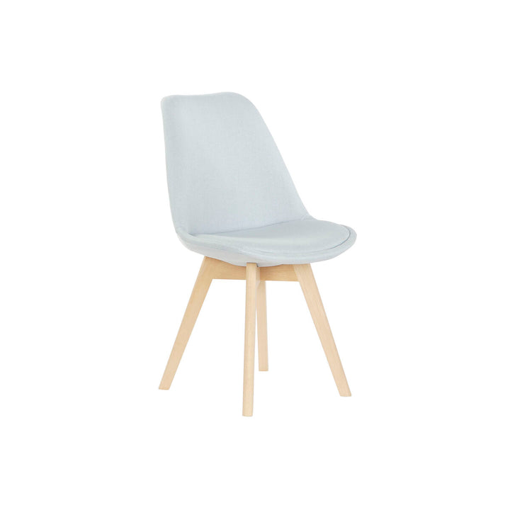 DKD Home Stuhl mit Buchenholz und blauem Polyester - Homely Family Shop