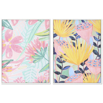 DKD Home Decor Pflanzenblatt Bild mit floralen Motiven - homely Family Shop