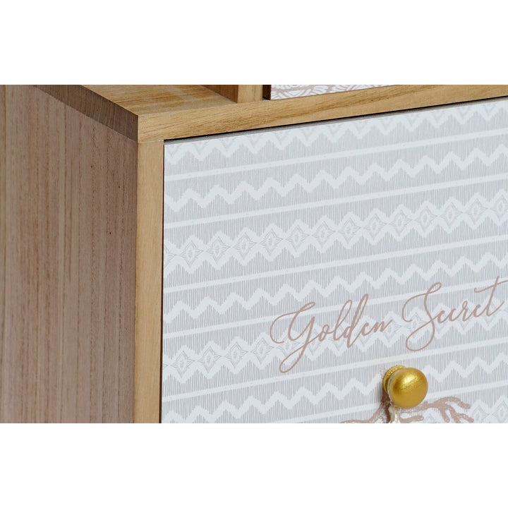 Detail Anrichte mit Muster, goldener Knopf aus Paulownia-Holz - homely Family Shop