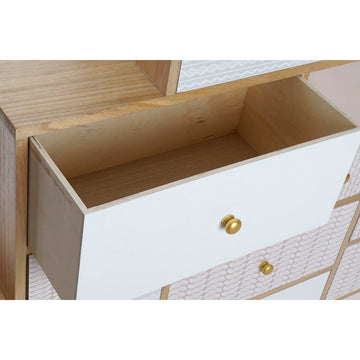 DKD Home Dekor Anrichte aus Paulownia-Holz mit Schubladen und goldenen Knöpfen - homely Family Shop