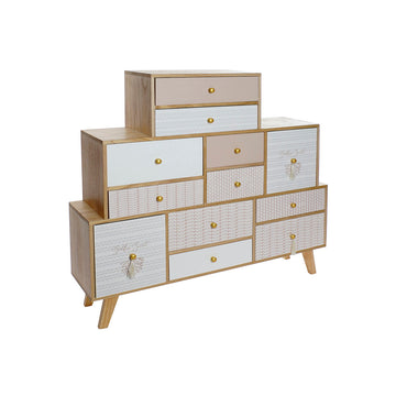 DKD Home Anrichte aus Paulownia-Holz mit Schubladen und goldenen Knöpfen - homely Family Shop