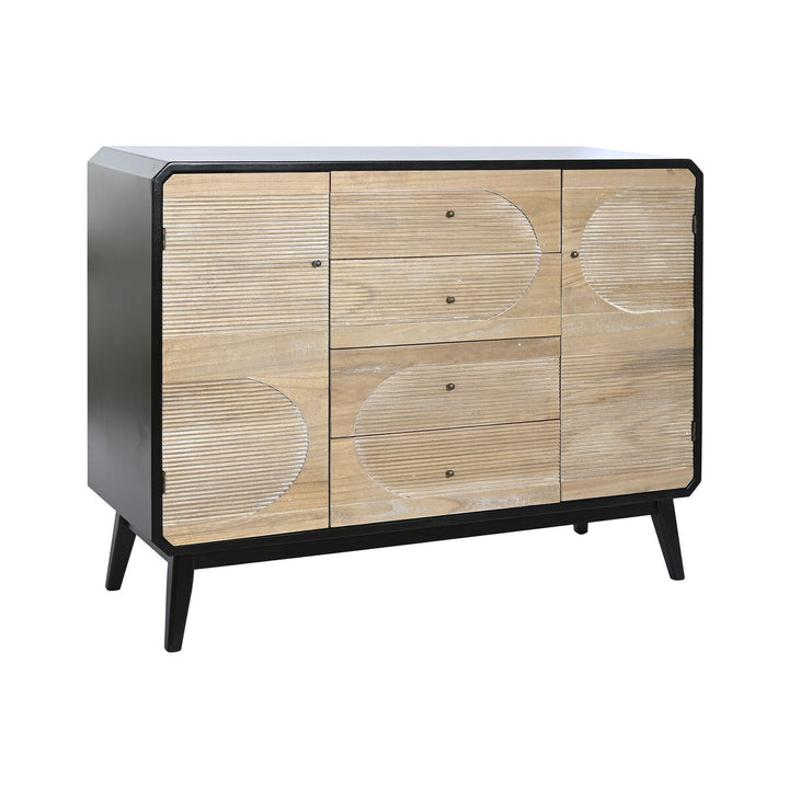 DKD Home Dekor Holz Anrichte in Schwarz mit Muster - homely Family Shop
