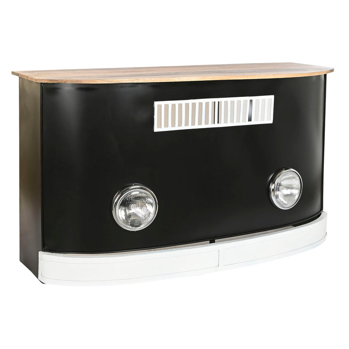 Schwarzes Barmöbel im Van-Stil mit Holzplatte von DKD Home Decor - homely Family Shop