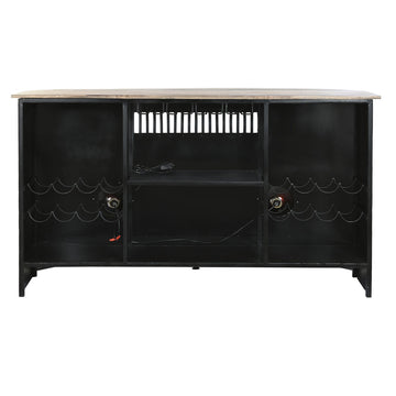 DKD Home Barmöbel mit Weinregal und Glasaufhängung in Schwarz und Braun - homely Family Shop