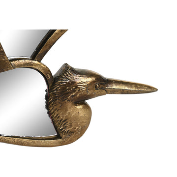 Goldene Vogel Deko-Figur mit langem Schnabel, stilvolle Heimdekoration.