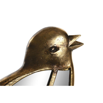 Goldene Deko-Figur in Vogelform. Metallische Home Decor Figur.