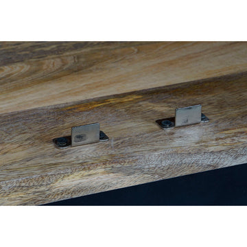 Detailansicht: Mango-Holz Anrichte mit Metallbeschlägen - homely Family Shop