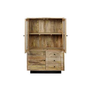DKD Home Dekor Displayständer aus Mango-Holz mit Glastüren und Schubladen - homely Family Shop