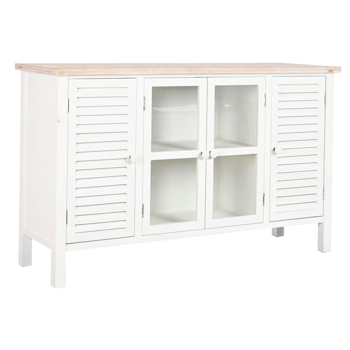 Weiße DKD Anrichte aus Tanne und MDF mit Glastüren - Homely Family Shop