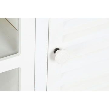 Detail der weißen Tanne Holz Anrichte mit Türknauf - homely Family Shop