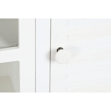 Detailansicht: DKD Home Dekor Anrichte mit weißer Tür und Holzknauf - homely Family Shop