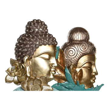 Goldene Buddha Figuren mit türkisfarbenen Akzenten. Orientalische Deko-Figuren für Ihr Zuhause.
