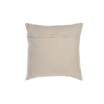 Beiges DKD Home Decor Kissen, 45x45cm, mit schlichtem Design und Reißverschluss.