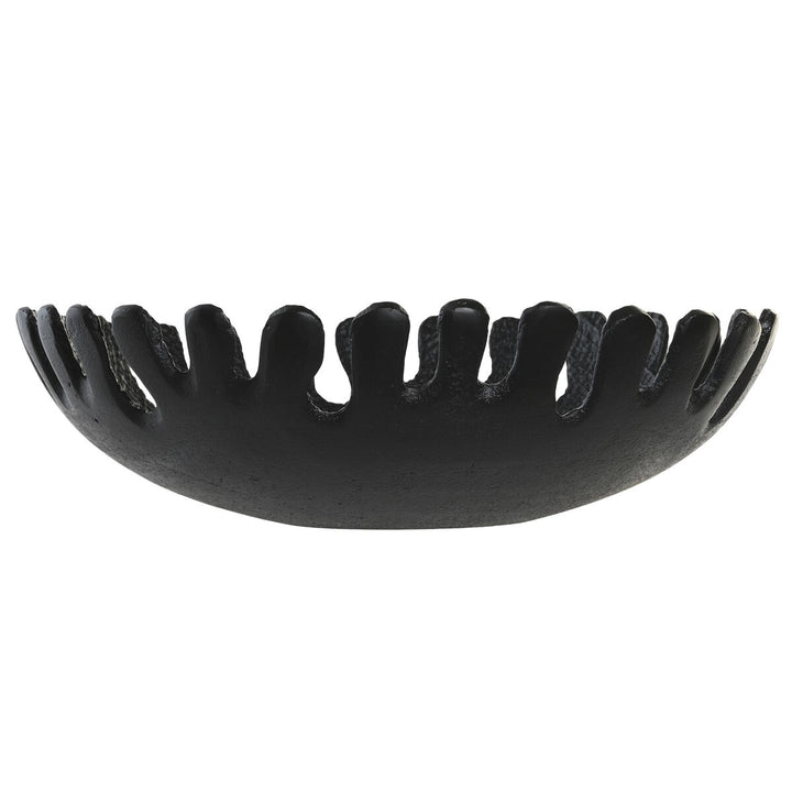 Moderne, schwarze Tischdekoration von DKD Home Decor. Goldfarbene Akzente, stilvolle Schale.