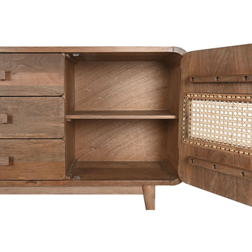 DKD Home Anrichte mit Schubladen und Rattan-Tür, natürlich - homely Family Shop