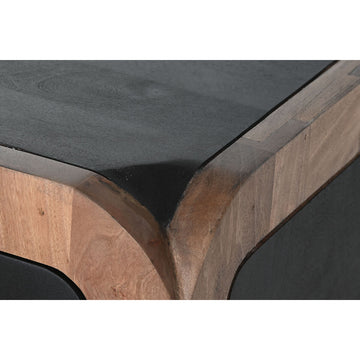 Nahaufnahme der schwarzen Holz Anrichte von DKD Home Decor - homely Family Shop