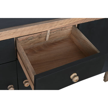DKD Home Decor Anrichte mit Holz Schublade in Schwarz und Natur - Homely Family Shop