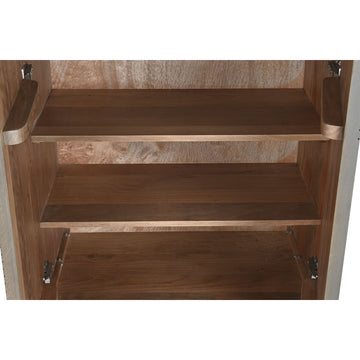 Innenansicht: Dunkelgrauer Holzschrank mit goldenen Akzenten - homely Family Shop
