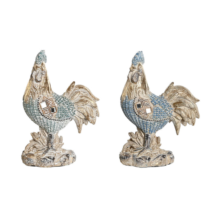 Dekorative Hahn Figuren, blau türkis Decapé. DKD Home Decor Hähne.