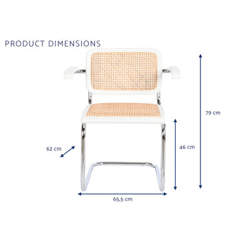DKD Home Armlehnstuhl mit Rattan Details und Ulmenholz - homely Family Shop