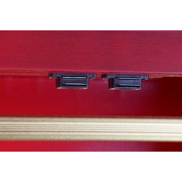 Detailansicht: Roter Holz Schrank mit MDF - DKD Home Decor - homely Family Shop