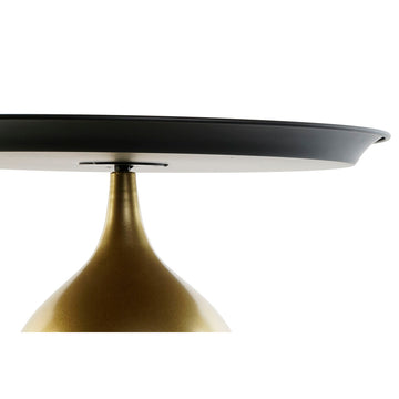 DKD Home Decor Beistelltisch mit goldfarbenem Metallfuß und schwarzer Tischplatte - homely Family Shop