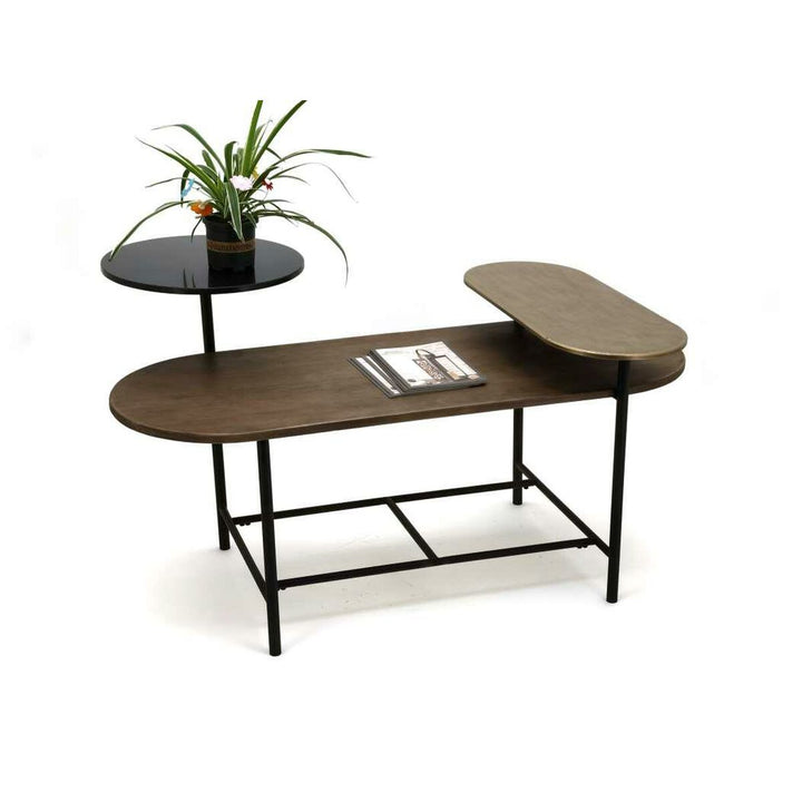 DKD Home Deko Tisch mit Marmorplatte und Holzregal. - homely Family Shop