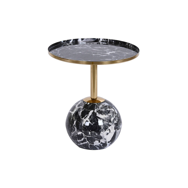 DKD Home Beistelltisch mit Marmor Muster, Schwarz und Gold - homely Family Shop