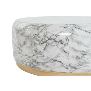 DKD Home Deko Tisch mit Marmormuster und goldener Basis - homely Family Shop