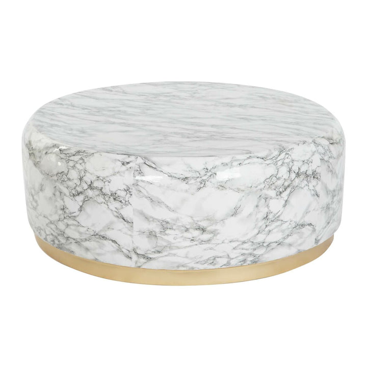 DKD Home Deko Tisch mit Marmor Muster und goldenen Details - homely Family Shop