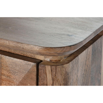 Detailansicht: Anrichte aus Mango-Holz mit natürlich schwarzem Metall - homely Family Shop