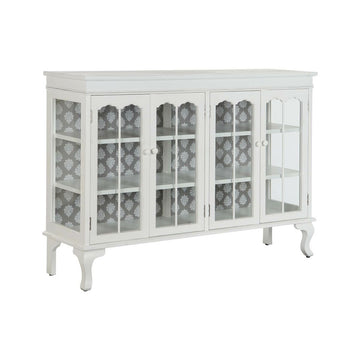 Weiße DKD Home Decor Anrichte mit Kristall und Tanne Details - homely Family Shop