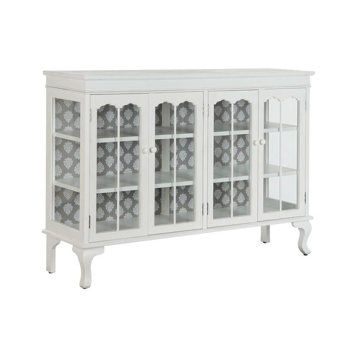 Weiße DKD Home Decor Anrichte mit Kristall und Tanne Details - homely Family Shop
