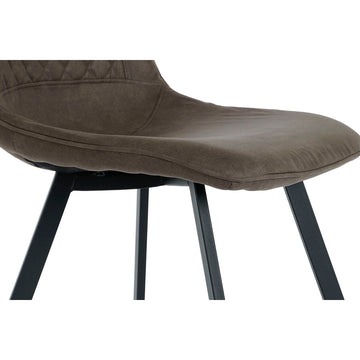 DKD Home Stuhl mit grauem Polyurethan Sitz und schwarzem Metallgestell - homely Family Shop