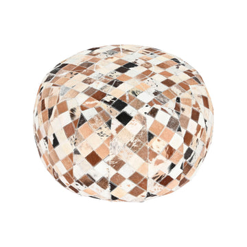 Beiger Boden Kissen im Kolonialstil. Patchwork Design mit Camel Farbe.