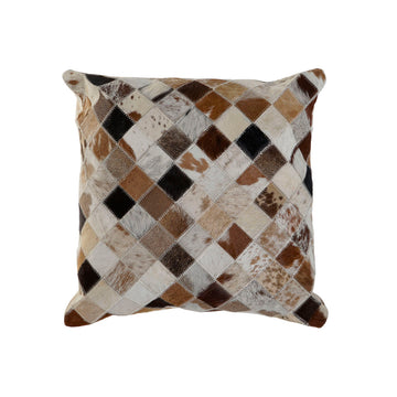 Beige-Camel Kissen im Kolonialstil mit Patchwork-Muster für Wohnzimmer Deko.