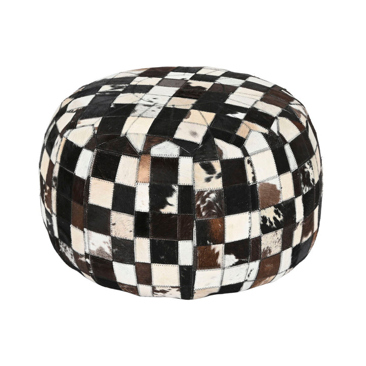DKD Home Decor Boden Kissen, creme und dunkelbraun Kolonialstil mit Patchwork-Muster.