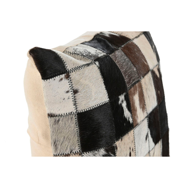 DKD Home Decor Kissen im Kolonialstil mit braunen und cremefarbenen Patchwork Design.